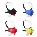 PU Leather Dog Hood,Head Harness Headgear Leather Costume Bondage Maskes,Halloween Restraint Hood Black Mouth Gag