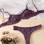 Solid Color 2 Pieces Lingerie Honeymoon Sexy Bra and Panties Underwear Romantic Bra Set for Women