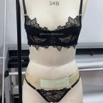Pure Desire Triangle Style Sexy Lingerie Set Embroidered Lace Mesh Soft Steel Ring Slightly See-Through Jersey Fabric ODM Supply