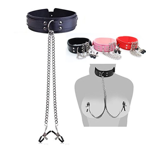 Bdsm Bondage Sex Products With Metal Chain for Women Fetish to Breast Labia Clip Stimulation Metal Nipple Clamp