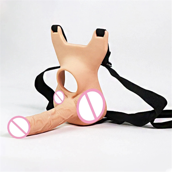 Hollow Strapon Dildos for Men, Gay Male Penis Extension Dicks With Harness Strap on Dildo for Women