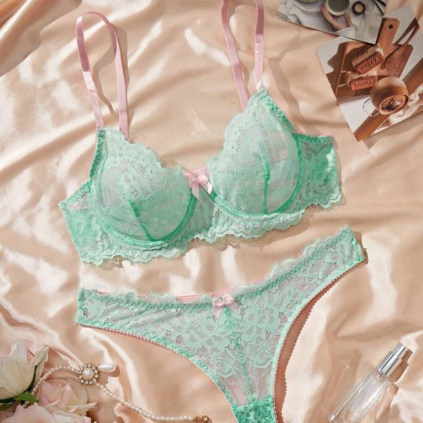 No Minimum Woman High Quality G-String Sets Luxury Lace Women's Sexy Underwear Lingerie for Women Lingerie Set