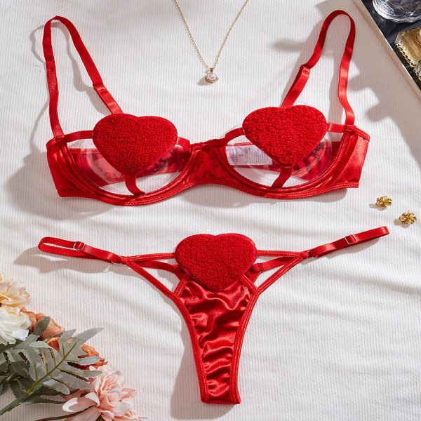 Hot Selling Cheap New Lace Sexy Bra Set Lingerie Erotic Underwear Embroidery Heavy Craft Floral Garter Belt Nighty Lingerie Set