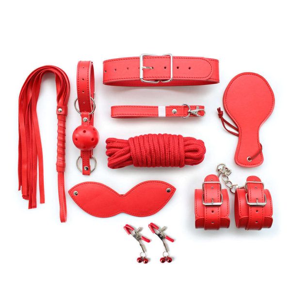 Sex BDSM Set Bondage PU Leather Fetish 8 Kit Restraints Slave BDSM for Couples