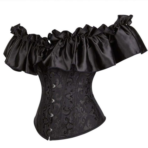 Jacquard Satin Lace Court Ladies' Body-shaping Dress, Waist-cinching Corset and Body-shaping Top