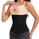 Belt-cinched Mesh Fabric Corset, Body-shaping Garment, Belt-cinching Strap Fishbone Sexy Corset, Women's Top