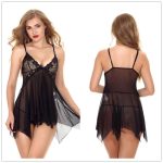 Wholesale of European and American Mesh Romantic Underwear, Lace Cup, Sexy Pajamas, Irregular Skirt Skirts, Pajamas