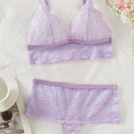 A Two-piece Set of Sexy and Romantic Pajamas with Halter Straps, Mesh and Lace Trim From Europe and America