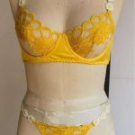 A New Two-piece Set of Halter Lace Mesh See-through Embroidered Lace with Triangle Pants and Sexy Underwear - 图片 2