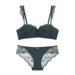 New Sexy Lace Gathering Shoulder Strap Detachable Side-retractable Small Chest Top Support Bra Sexy Lingerie Set - 图片 2