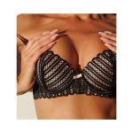 A New French Bra Adjustment Solid Color High-end Look, Small Bust to Show Off, Gathering Lace Sexy Lingerie Set - 图片 2