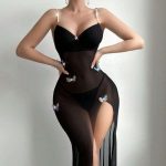 A New European and American Romantic Lingerie Set Featuring Sexy Women's Mesh Lace Backless Romance - 图片 2
