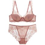 A Popular French Sexy and Romantic Mesh Women's Lingerie Set From Europe and America, a Breathable and Lace Bra Set - 图片 2