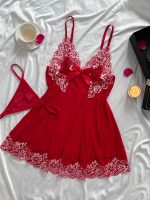 Manufacture Sale Design Pullover Lady Sleeping Time Home Loungewear Bedroom Strap Lace Nightgowns Lingerie Dress - 图片 2
