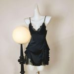 High Quality Womens Erotic Hollow Out Underwear Transparent Lace Embroidery Nightie Lingerie Sexy Womens Pajamas Nightdress - 图片 2