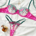 Sexy Women's Lingerie 2 Piece Mature Embroidery Erotic See Through Lingerie Underwear Panty Set Hot-Selling In-Stock - 图片 2