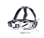 Good Price Bdsm Slave Nose Hook Oral Fixation Fetish Open Mouth Bite Gag With Nose Clip Sex Toys of Leather Head Bondage Harness - 图片 2