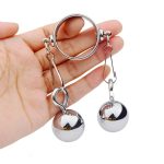 Metal Scrotum Stretcher Stainless Steel New Metal Ball Cock Ring Penis Bondage Lock Strength Training Ball Stretcher Scrotum - 图片 2