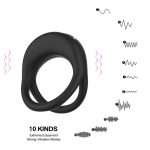 Sex Toy Box Vibrating Cock Ring for Men Silicone Penis Rings Intense Vibration Man Vibrator Stronger Erection Adult Toys - 图片 2