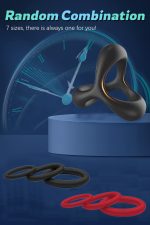 Combination Reusable Silicone Stronger Sex Toys Cock Penis Rings for Men Delay Ejaculation Men Stimulate - 图片 2