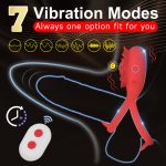 Wholesale Rose Cock Ring Clitoral Stimulator Vibrating Couple Silicone Ring Man Penis Rings for Men Ejaculation Delay Red 80g - 图片 2