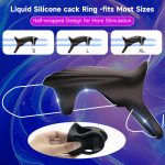 Sax Toys for Man Multi-Frequency Vibration Lock Cock Ring Adult Sex Toy Penis Ring for Men Extender - 图片 2