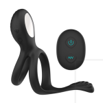 Vibrating Dual Penis Ring Vibrator With 7 Vibration Stretchy Cock Rings Sex Toys Box for Man Couples Play Prostate Massager - 图片 2