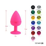 Silicone Butt Plug With Crystal Base Women and Men for Option Tease the Back Court Plug for Woman - 图片 2