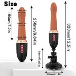 Realistic Automatic Thrusting Dildo Vibrator With Handle and Sucker Heating Telescopic Vibrating Sex Machine for Woman - 图片 2
