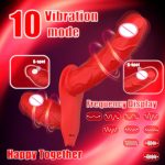 Factory Control Silicone Lesbian Strap On Double Vibrating Dildo Soft Sexy Toys for Adult Sex Safer Sex Silicone Dildo - 图片 2