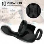 New Male Silicone Cock Ring Prostate Massager Adult Double Ring Lock Sperm Ring 18 Sex Toy Box for Male - 图片 2