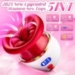 LetRock 5 in 1 Sucking Vibrator Rose Sex Toy Clit Nipple Massage Products LED Screen Adult Toys Sex Toy Box for Women - 图片 2