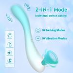 OEM ODM Double Headed Gradient Color Suction Vibrator Female Masturbation Adult Toy Clitoral Orgasm Massager Vibrator for Women - 图片 2