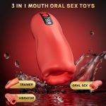 LetRock Male Masturbator Sex Toy for Men Penis Trainer with 9 Vibration 3 Suction Masturbation Machine Men Sex Toy Box - 图片 2