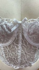 Women's Sexy Solid Pattern Bra & Brief Sets Pure Desire Push-Up Bra with Lace and Slimming Thongs Panties - 图片 2