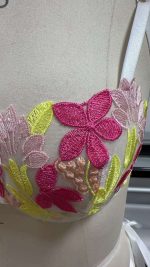 Women's Cute Floral Embroidered Lace Lingerie Set Sexy White Underwire Jersey Fabric Comfortable Breathable Summer Underwear - 图片 2