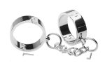 Metal Play Toy Handcuffs for Kids Police Costume Foot Hand Cuffs With Keys - 图片 2
