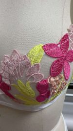 Wholesale Young Lady Fancy Push-Up Lace 3/4 Cup See-Through Bra Top Sexy Bandage Summer Bra Panty Set - 图片 2