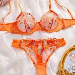 Factory Hot Sale Women's Sexy Bikini Set Eyelash Black Lace Bra Thongs Erotic Lingerie for Summer - 图片 2