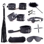 Manufacturer Wholesale Full 10-Piece Set Couple Sex Toys Bondage Handcuffs Adult Sex Toys - 图片 2