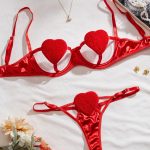 Manufacturers Sexy Women's Convertible Lace Bikini Set Sexy Three-Piece Erotic Lingerie with Logo Pattern Bra and Thongs - 图片 2