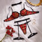 Women's Sexy Lace Erotic Lingerie Set Underwear Bra Panties for Summer - 图片 2