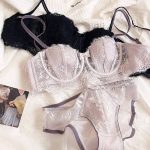 Manufacturer Sexy Madam French Bra Lingerie Hollow See-through Mesh Bra Underwear Ultra-thin Set for Women Sexy Lingerie Set - 图片 2
