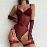 European and American Best-selling See-through Sexy One-piece Lingerie with Mesh Splicing Wholesale From the Factory - 图片 2