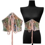 A New Style of European and American Court Corset with a Belt for Tummy and Waist Cinching, Printed Belt and Zipper Shaping Top - 图片 2
