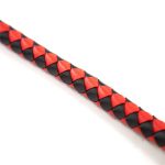 Premium Microfiber Leather Bull Whip, 1.9m Red Bullwhip, Luxurious Braided Flogger Horse BDSM Toy Whip - 图片 3