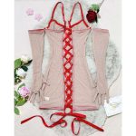 Mesh Sexy Halter Bra, Transparent Romantic Bra, purple Seductive Shaping Jumpsuit, European and American Style - 图片 3