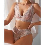 A New Set of European and American Sex Underwear with Lace Mesh Trim, Semi-transparent, Seductive and Provocative - 图片 3