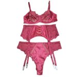 Women's Thin Lace, European and American Sexy Lingerie Bra Set, Plus-size Bra to Gather Large Breasts and Make Them Look Smaller - 图片 3