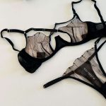 European and American Bra Lace Light and Thin Large Chest Small Look Plus-size Sexy Underwear Set for Women, Cross Strap Cutout - 图片 3